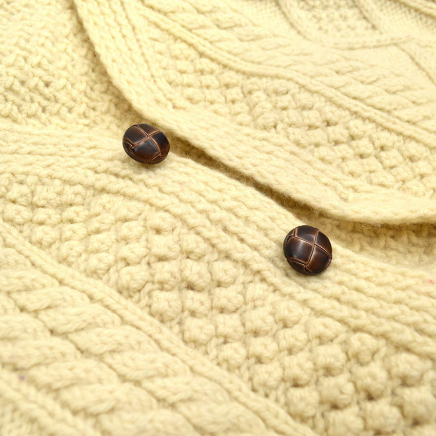 70s Kennedy of Ardara Aran knit cardigan, made in Ireland...