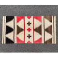 Circa 1940's Navajo Rug Cross Black and Brown Side...