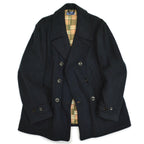 ~40's Julmor Black Wool Double Breasted Coat...