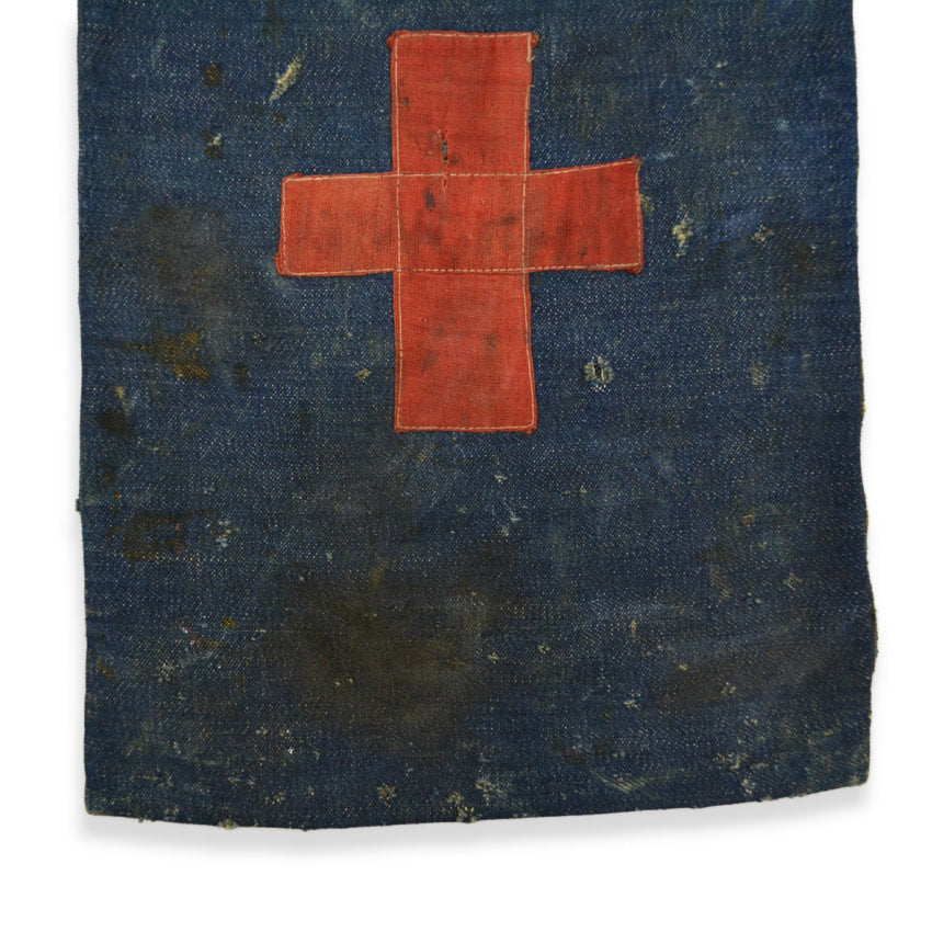 1910's WW1 ERA AMERICAN RED CROSS DENIM DITTY BAG...