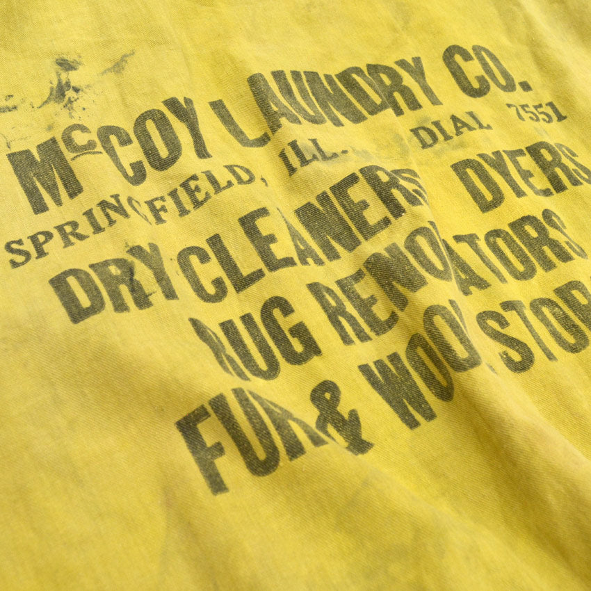 Circa 1930's McCOY LAUNDRY CO. Cotton Bag...