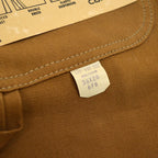 1970's DEADSTOCK CARHARTT BROWN DUCK DOUBLE KNEE OVERALL... W36 L28