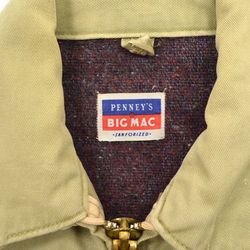 1950's~ BIGMAC PENNEY'S COTTON TWILL WORK JACKET BLANKET...