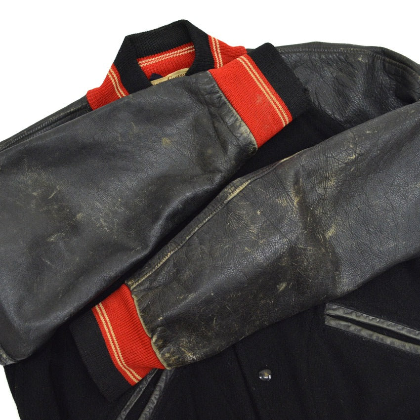 1950's LOWE & CAMPBELL BLACK AWARD JACKET... 42