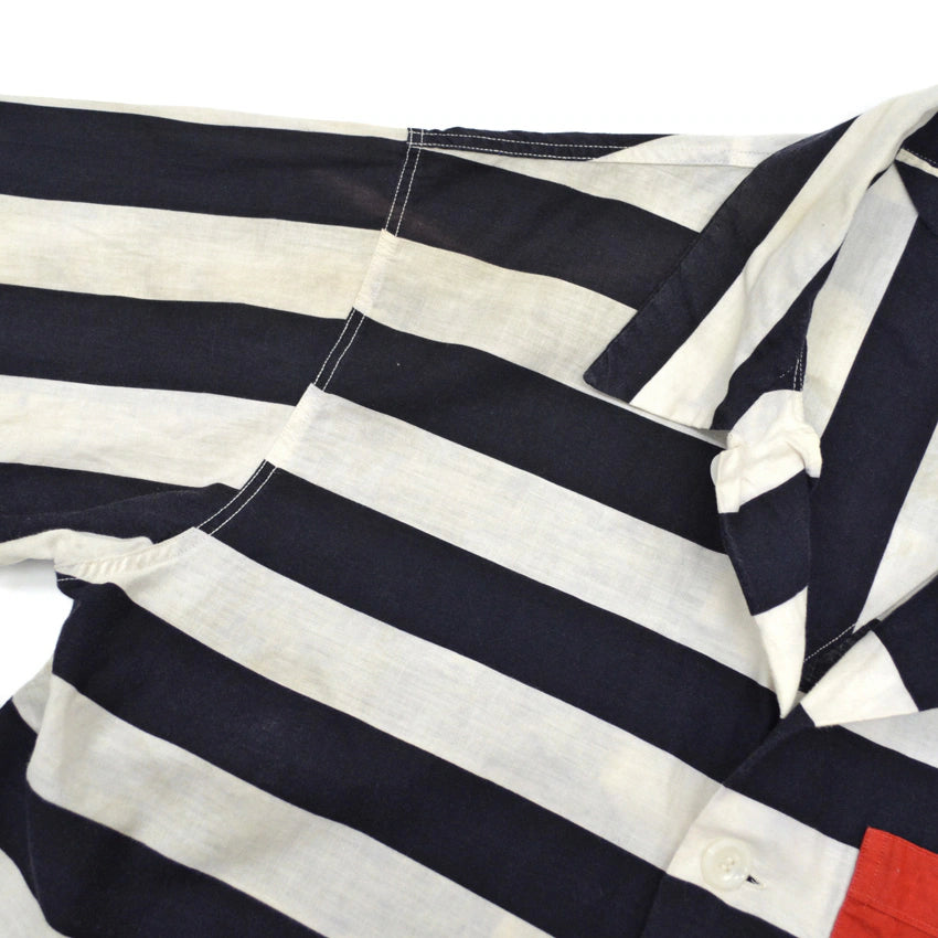 1950's VARSITY JAIL BIRDS STRIPES COSTUME SHIRT ... M