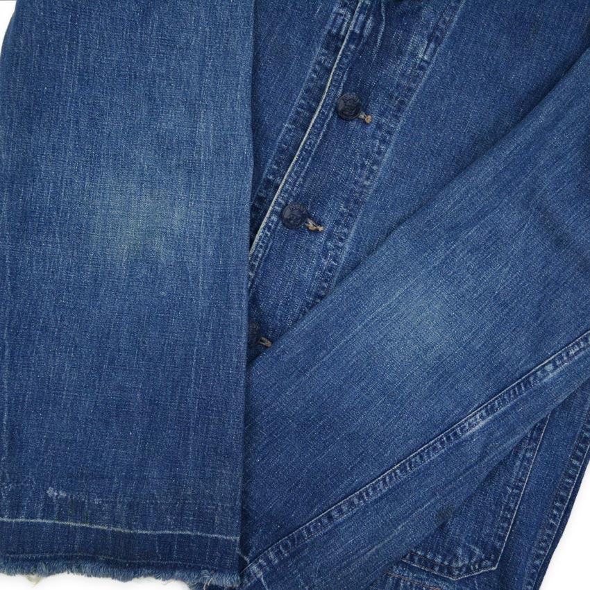 1940's USNAVY WW2 SHAWL COLLAR DENIM JACKET...