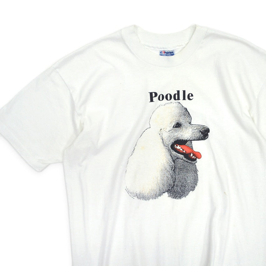 1980's Hanes BEEFY-T Poodle Dog Print T-shirt ... XL