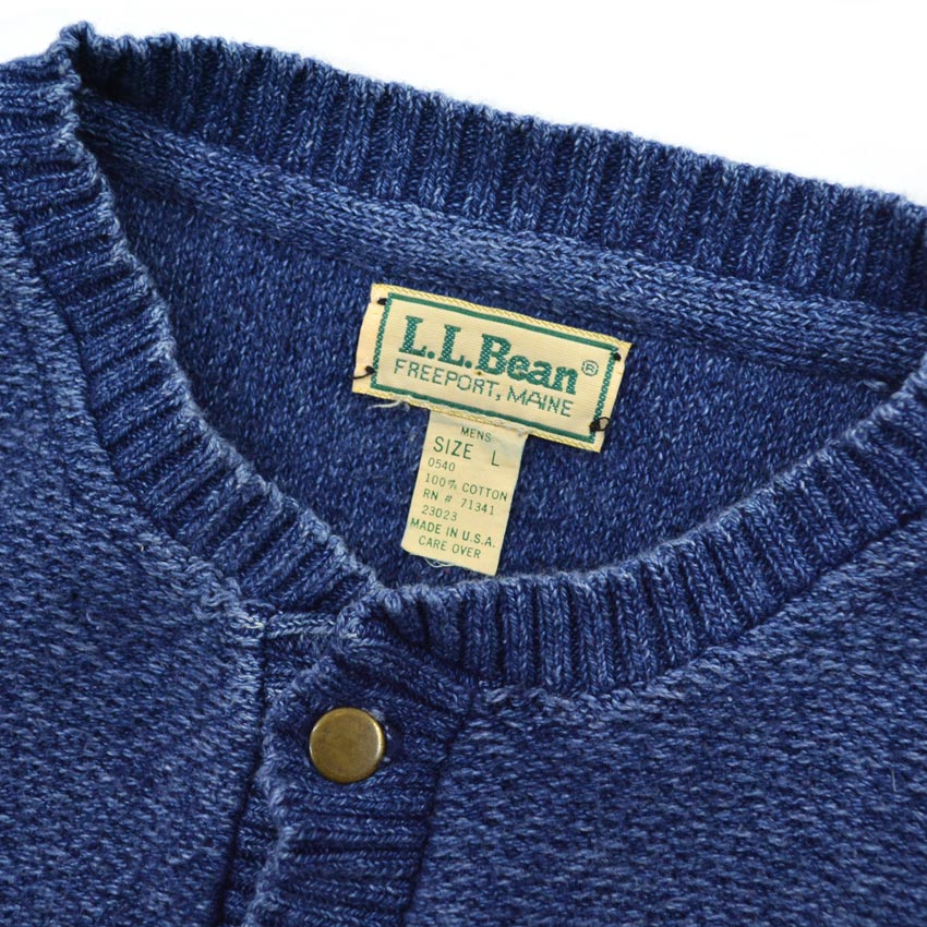 1980's LLBEAN INDIGO COTTON SWEATER...L