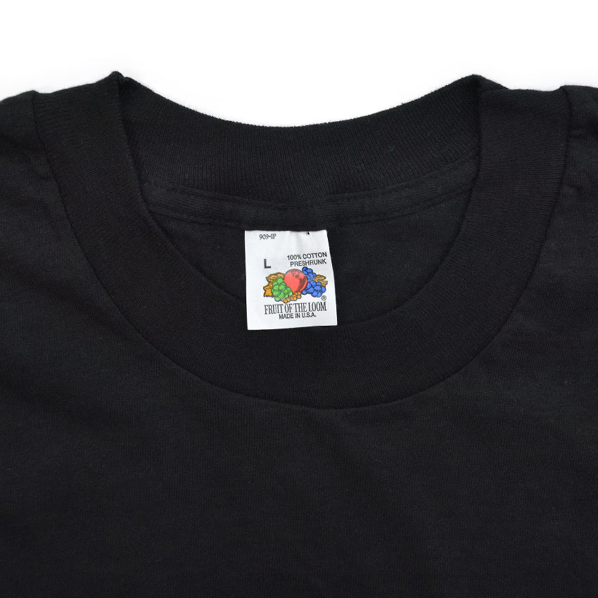 ~1990's Deadstock FRUIT OF THE LOOM POCKET-T BLACK... L