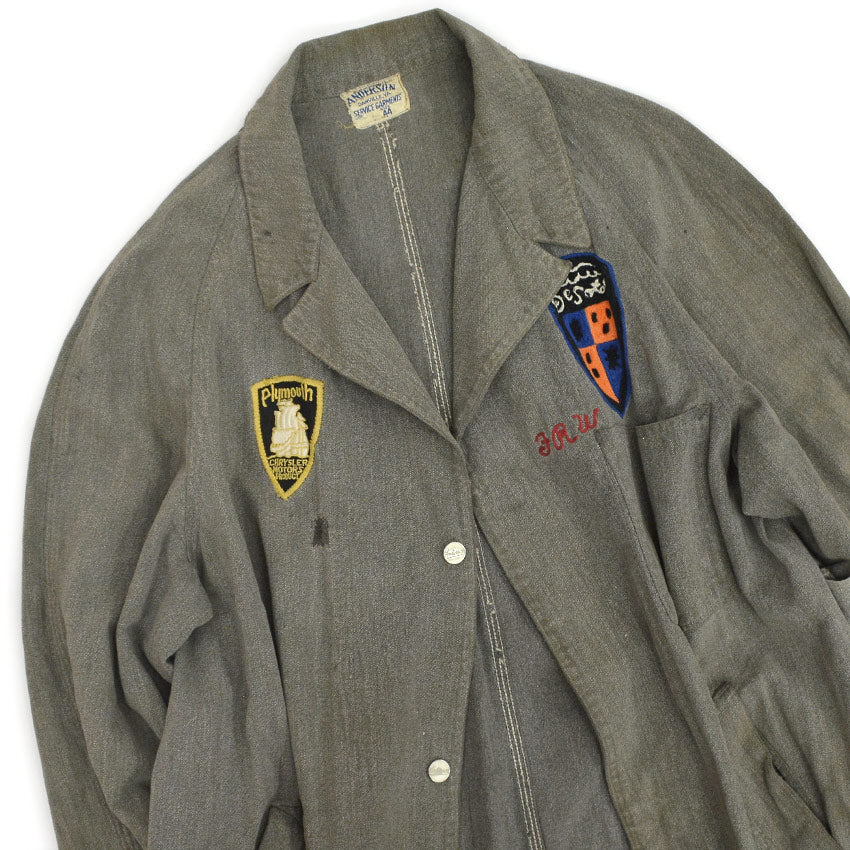 1940's ANDERSON CHRYSLER MOTORS COVERT MECHANIC COAT... 44