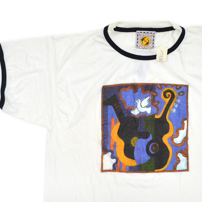 1980's~ Deadstock CHRISTPHER NEW Folk Art T-shirt ... XL