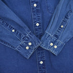 1980's~ GAP INDIGO DYED COTTON B/D SHIRT...S