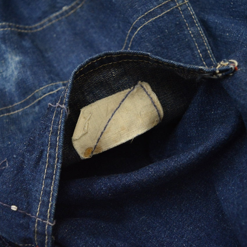 1940's~ PAYDAY JC PENNEY CO DENIM OVERALL DARK... W39