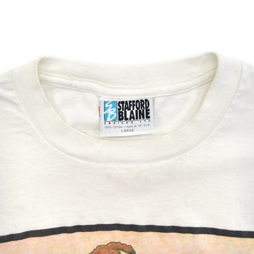 1990's STAFFORD BLAINE AIDS MEMORIAL QUILT FOLK ART T-SHIRT ... L