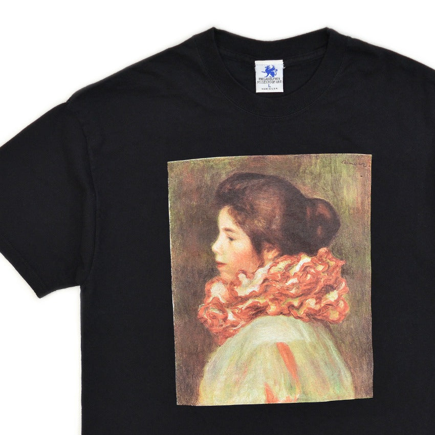 ~2000s PMA Renoir Girl with Red Pleated Collar T-SHIRT Made in USA ... L