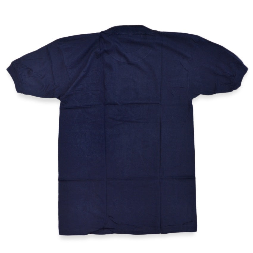 1980's DEADSTOCK EUREX Paki cotton POCKET PACK TEE NAVY... XL