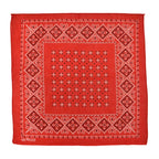 DEADSTOCK ELEPHANT BRAND BANDANA RED Geometric Pattern Upper Nose... Set of 2