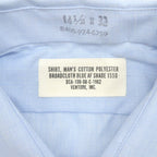 1960's USAF BROADCLOTH BLUE AF SHADE 1550 SHIRT ONE WASH... 141/2