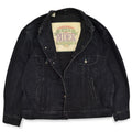1980s Lee RIDER BLACK DENIM BIG SIZE with oversized patch... XL