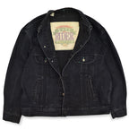 1980s Lee RIDER BLACK DENIM BIG SIZE with oversized patch... XL