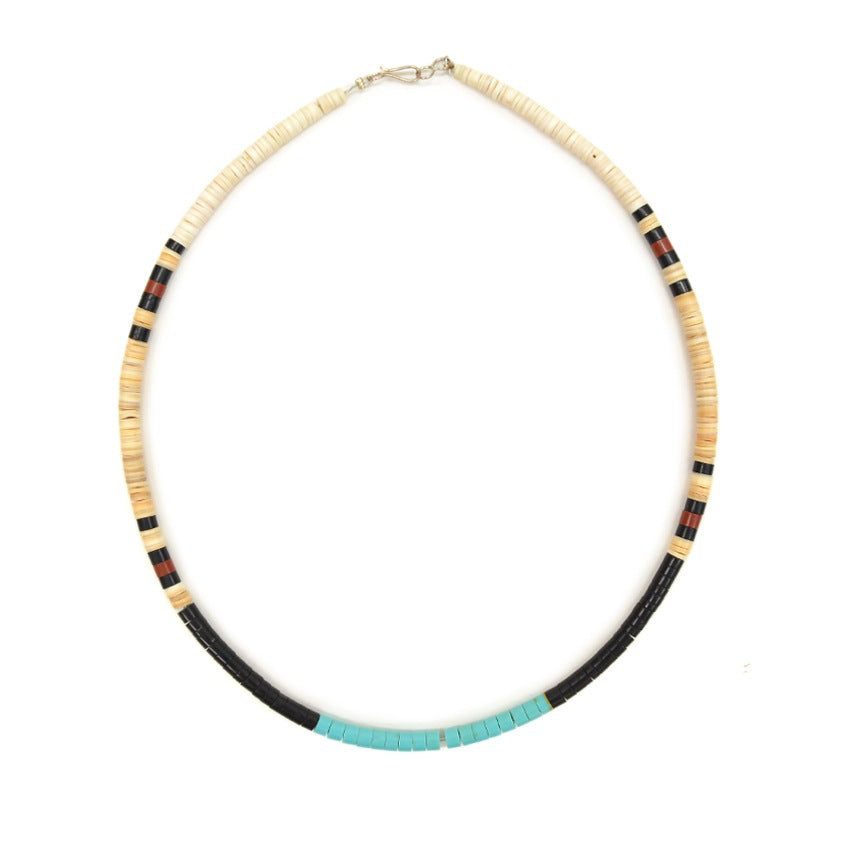 SANTO DOMINGO TURQUOISE & SHELL NECKLACE... NEW