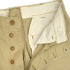 1940's USARMY TROUSERS COTTON KAHKI CHINO... W31.5 L26