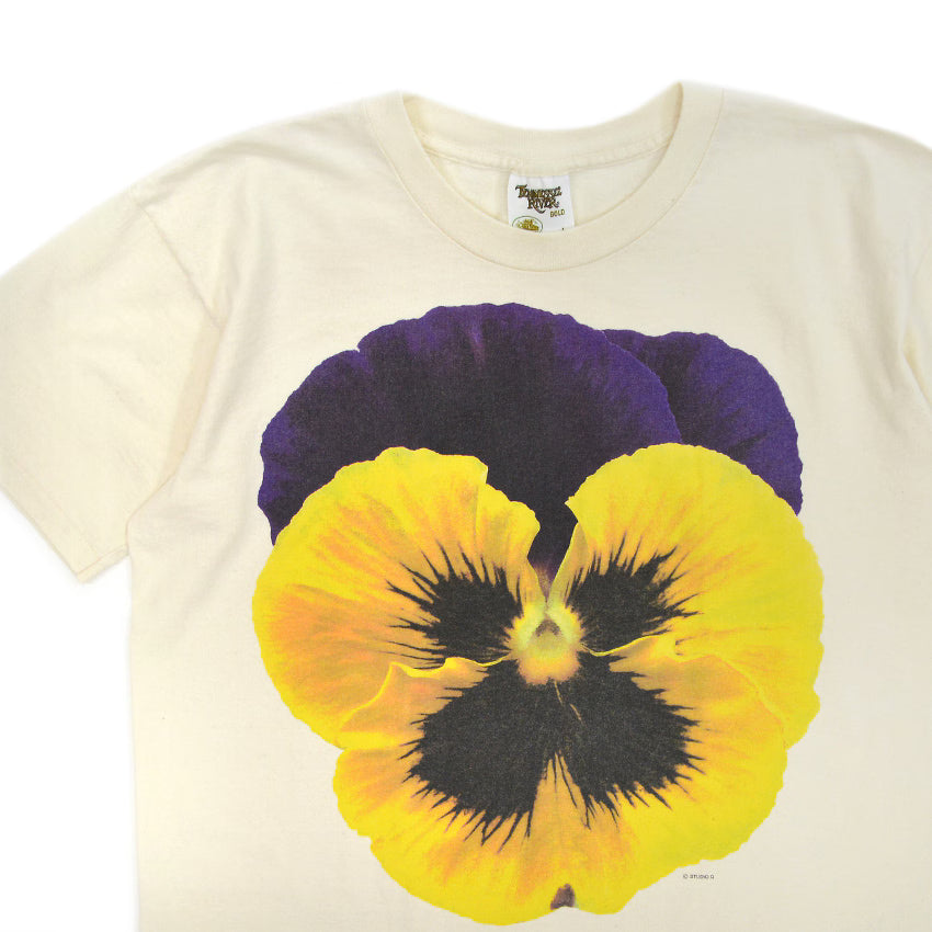 1990s TENNESSEE RIVER GOLD Pansy T-SHIRT ... L
