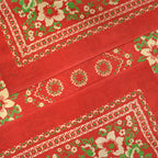 1920's~ DEADSTOCK FLORAL TURKEY RED BANDANA...