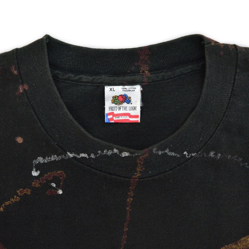 1990's FRUIT OF THE LOOM ABSTRACT PAINT T-SHIRT ... XL