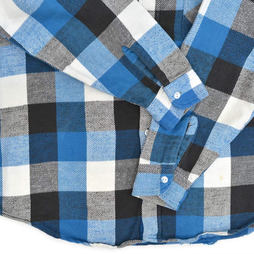 1970's~ BIGMAC BLOCK PLAID FLANNEL SHIRT... LARGE