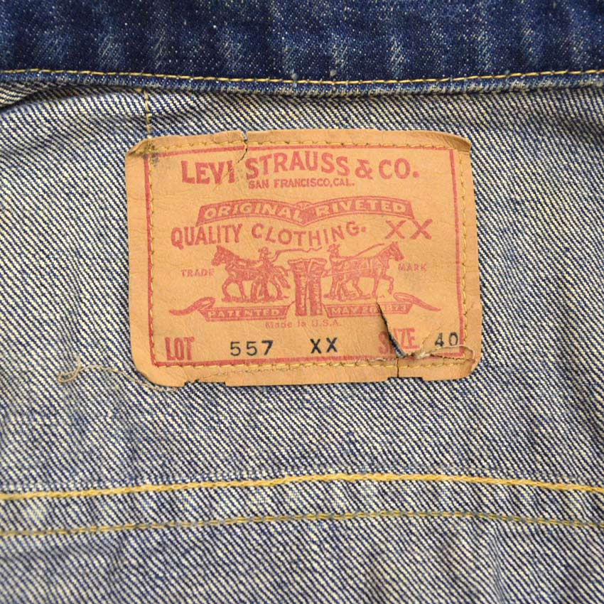 1960's LEVI'S 557XX CUT OFF DENIM VEST... 40