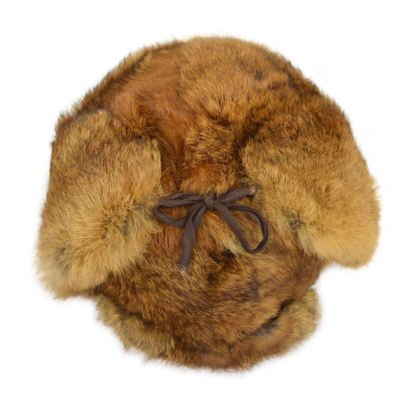 ~1980's LLBEAN NORTH KING NATURAL RABBIT FUR HAT...XL