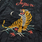 ~1950s JAPAN SOUVENIR JACKET (Sukajan) - Eagle & Tiger design, Cherry zipper...