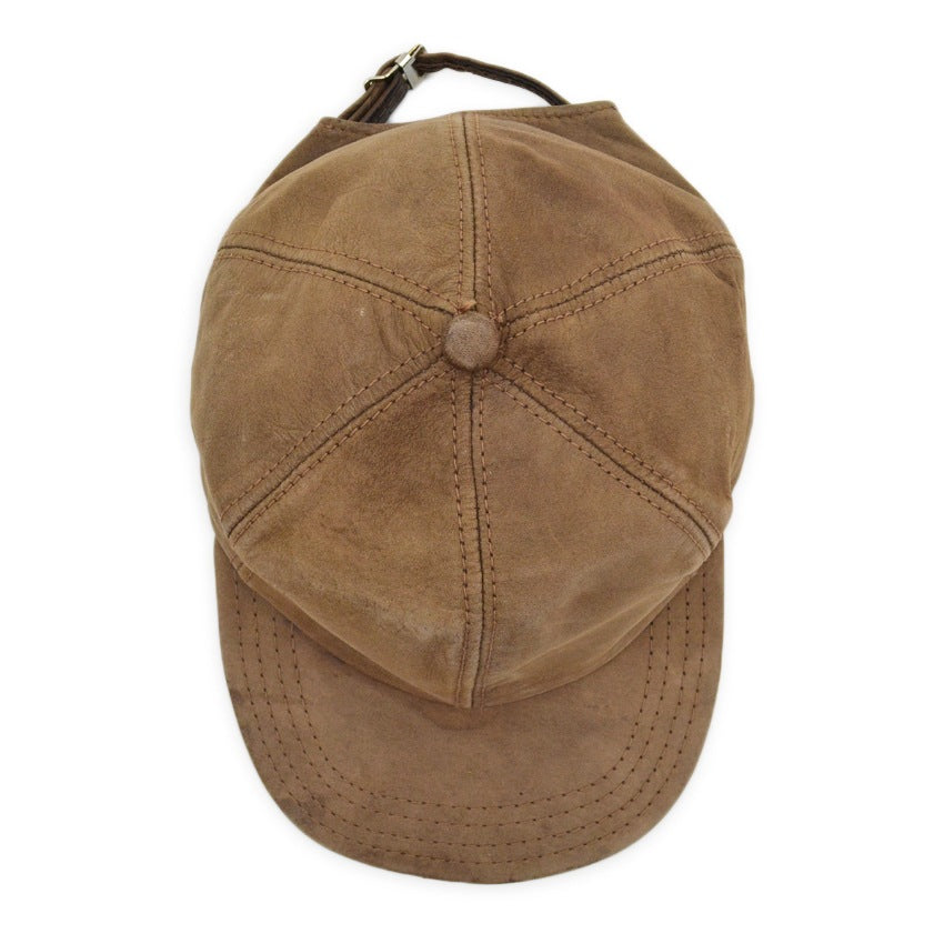 1980's ADVENTURE BOUND BROWN LEATHER CAP...