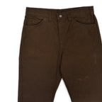 1960's LEVI'S 518 BIG-E BROWN Katsuragi COTTON TWILL PANTS ... W33 L33