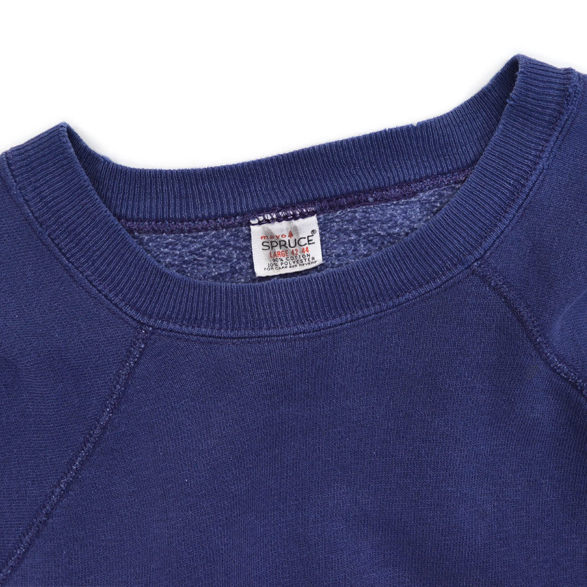 ~1970's SPRUCE Eggplant Navy Blue Sweatshirt Large ... AS IS