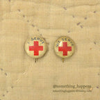 1910s-WW1 American Red Cross Pinback (Set of 2)