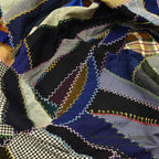 1920's OLD CRAZY PATCHWORK QUILT TOP ... 218cm×185cm