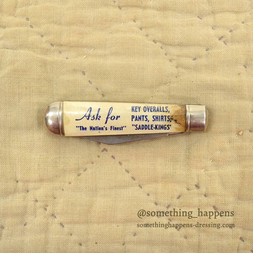 OLD KEY WORK CLOTHES ADVERTISING POCKET KNIFE...