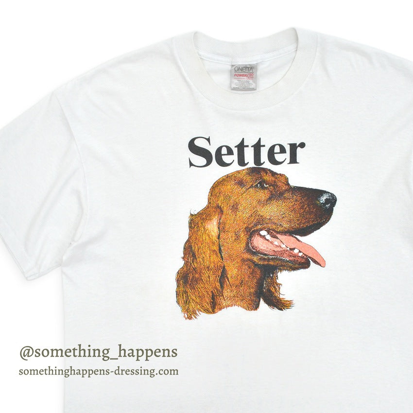 1990's ONEITA SETTER DOG PRINT T-SHIRT ... X-LARGE