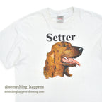 1990's ONEITA SETTER DOG PRINT T-SHIRT ... X-LARGE