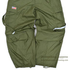 1990's~ DEADSTOCK UFO REFLECTIVE WEAR WIDE PANTS OLIVE...XS
