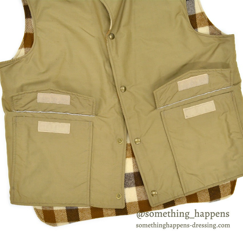 1970's L.L.BEAN REVERSIBLE VEST TAN ... L