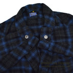 1950's PENDLETON OMBRE PLAID WOOL ROBE ... L