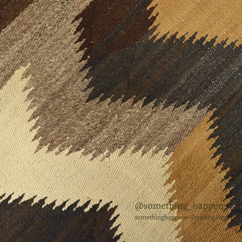 c.1940's NAVAJO RUG ZIGZAG LIGHTNING PATTERN... 163cm×110cm