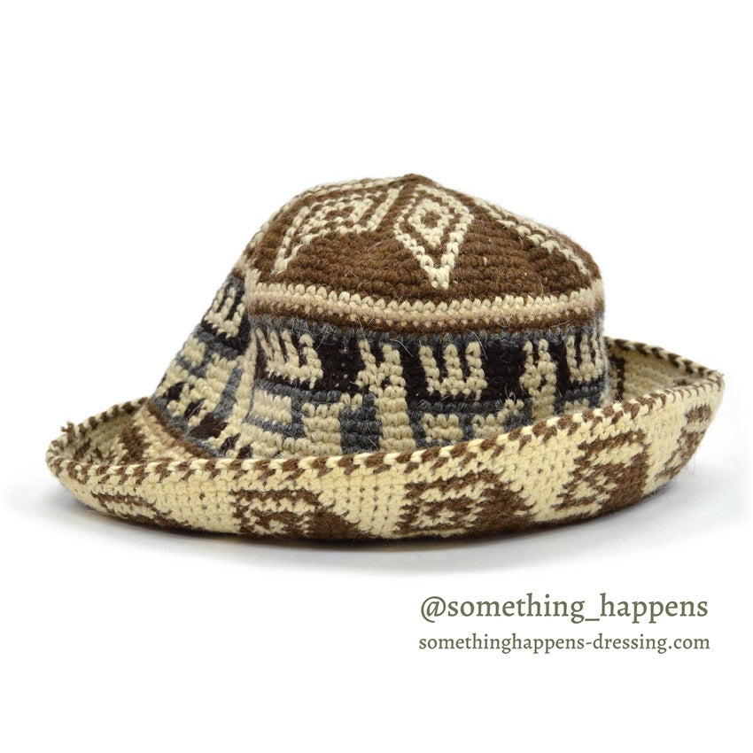 OLD ALPACA PATTERN KNIT HAT ...