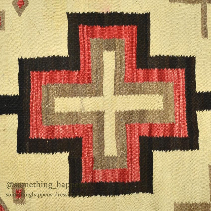 c.1930's NAVAJO RUG CROSS PATTERN... 170cm×133cm