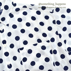 1990's~ ESPRIT SPORTS NAVY DOTS RAYON SHIRT...M