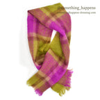 OLD HUDSON'S BAY HEATHER-BRAE MOHAIR BIG MUFFLER... 184cm×50cm