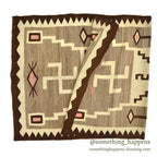 c.1920's J.B.MOORE SWASTIKA CRYSTAL STORM PATTERN NAVAJO RUG... 171cm×91cm
